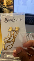 Golden Heart Drizzle Earrings