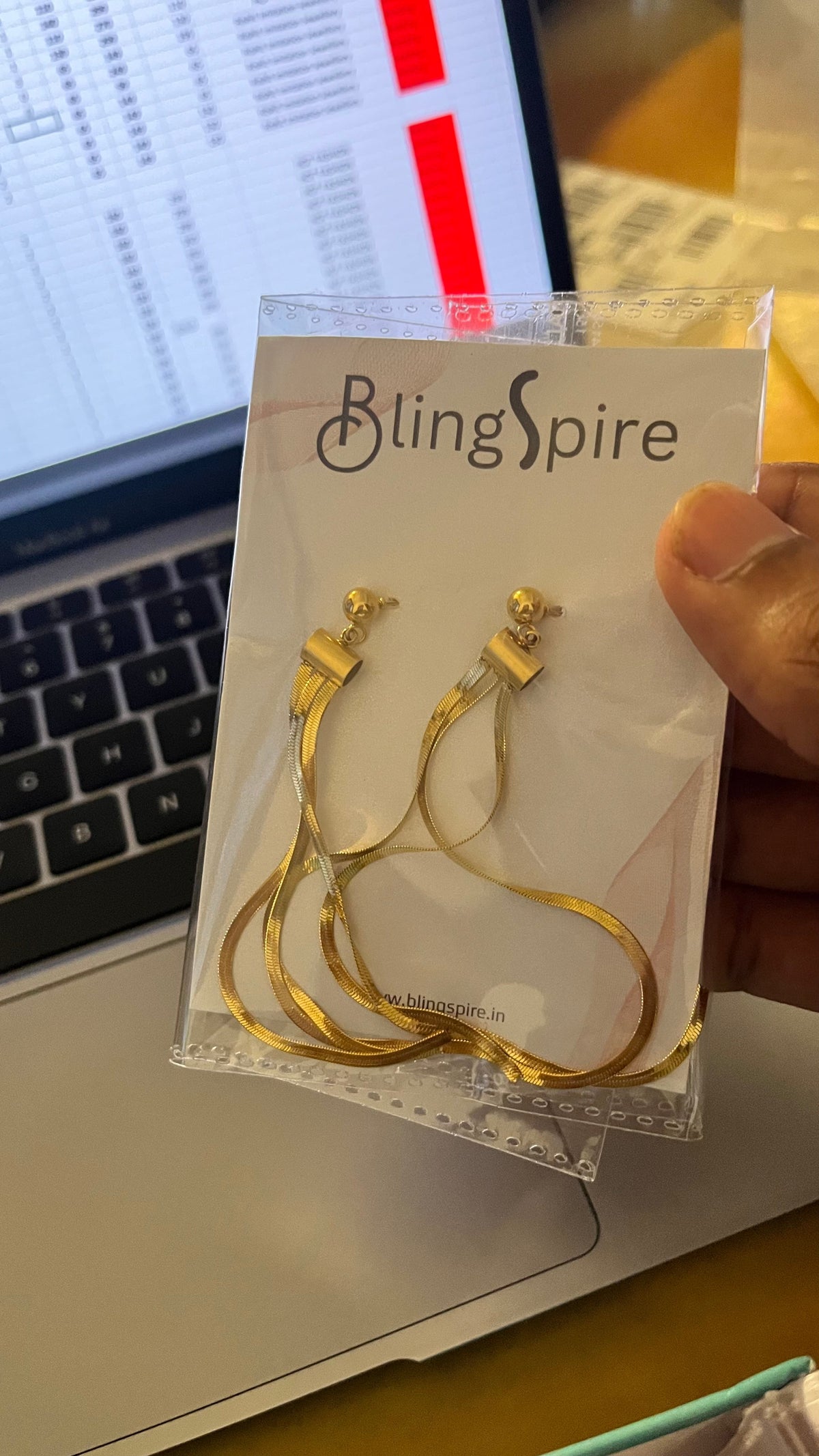 Golden Waterfall Earrings