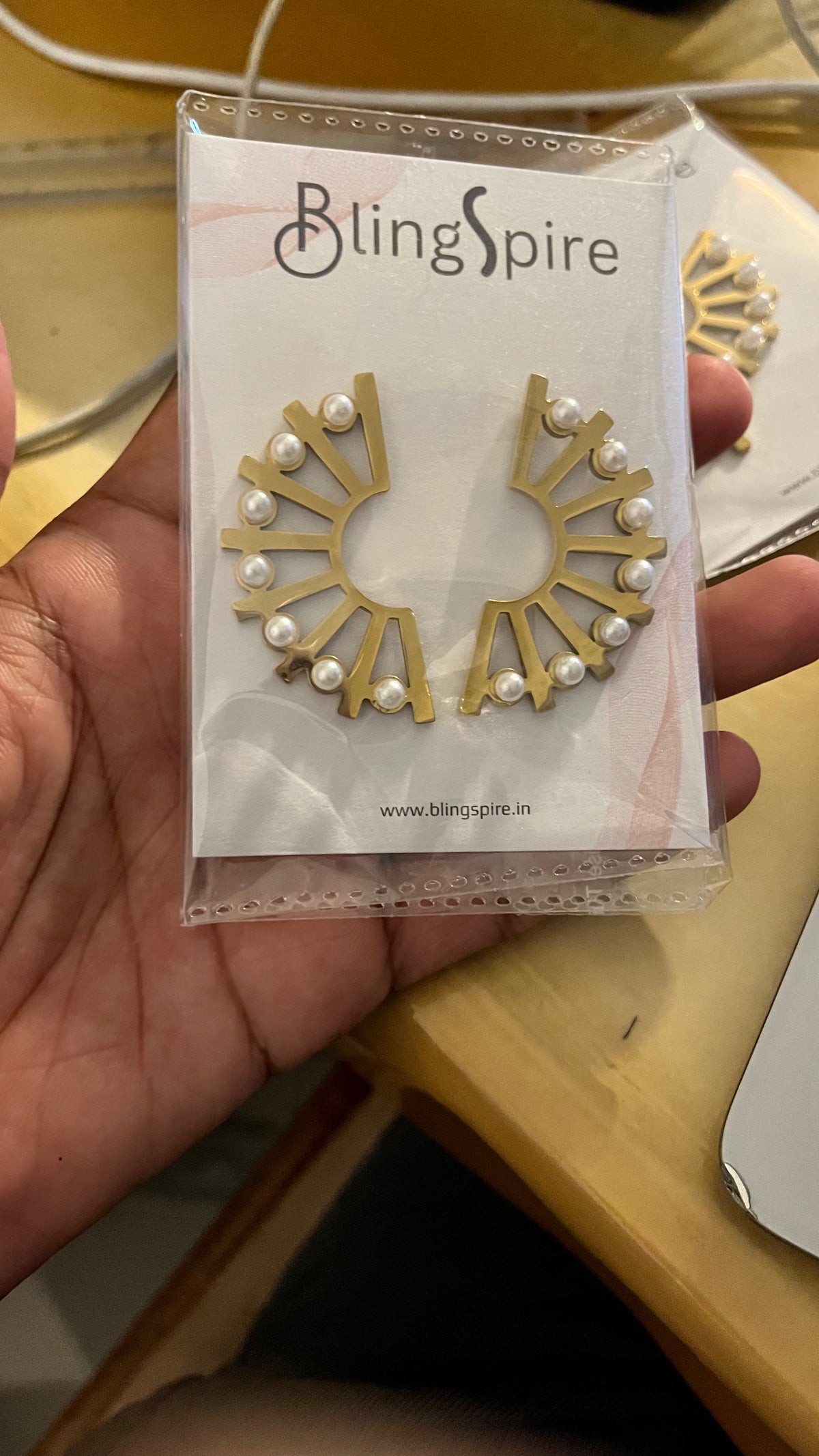Pearl-Adorned Sunburst Stud Earrings