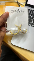 Pearl-Twisted Hoop Earrings