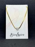 Sparkling Heart Choker Necklace