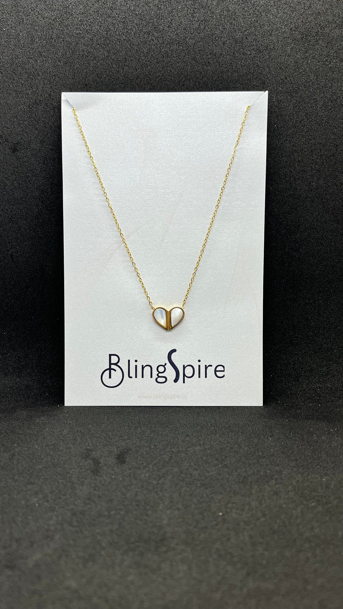 Half a Heart Pendant Necklace by BlingSpire
