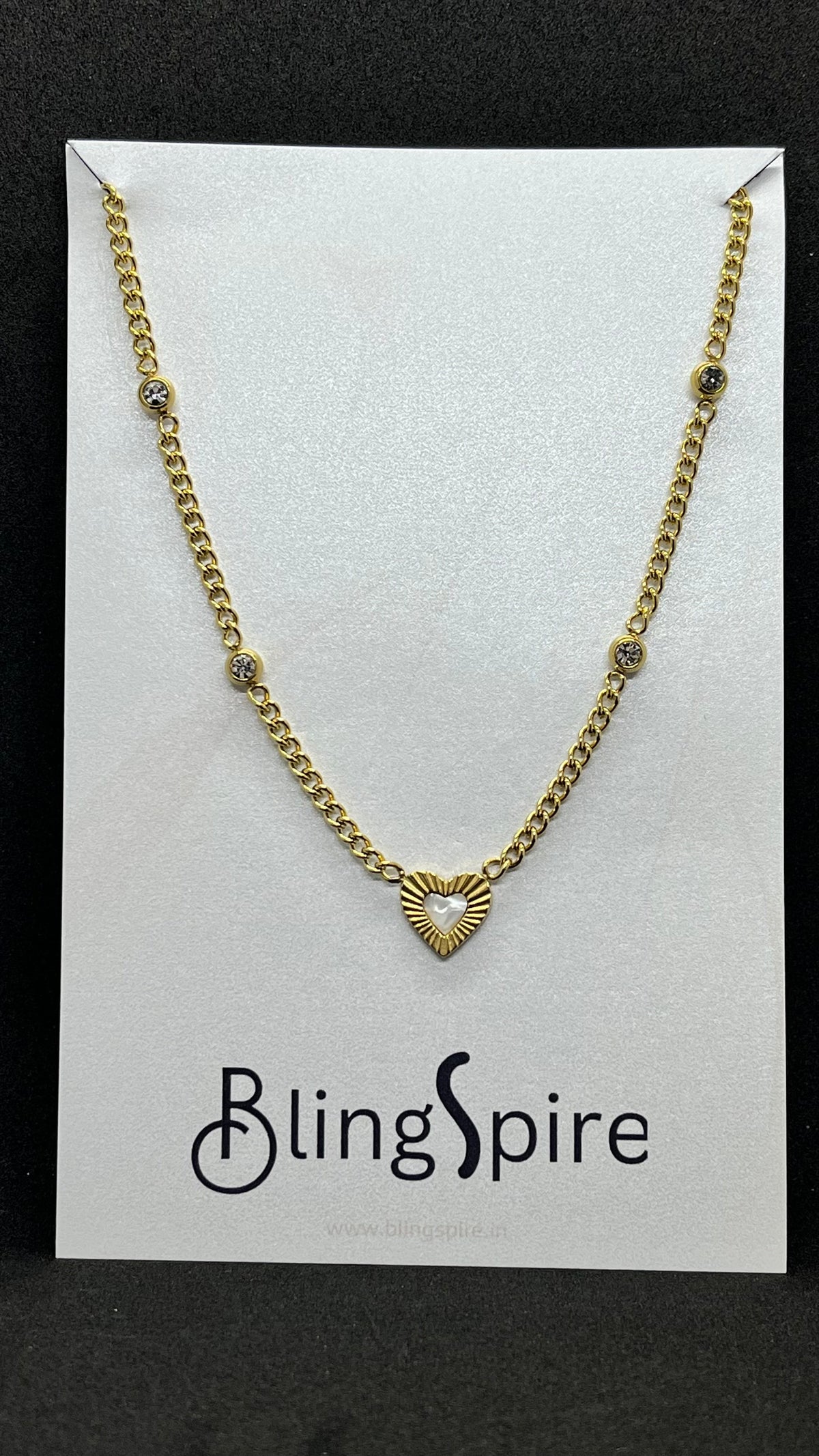 "Heart of Gold" Pendant Necklace by BlingSpire