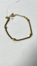 Elegant Simplicity: Gold-Tone Mesh Bracelet