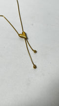Heartfelt Elegance: Gold-Tone Chain Necklace