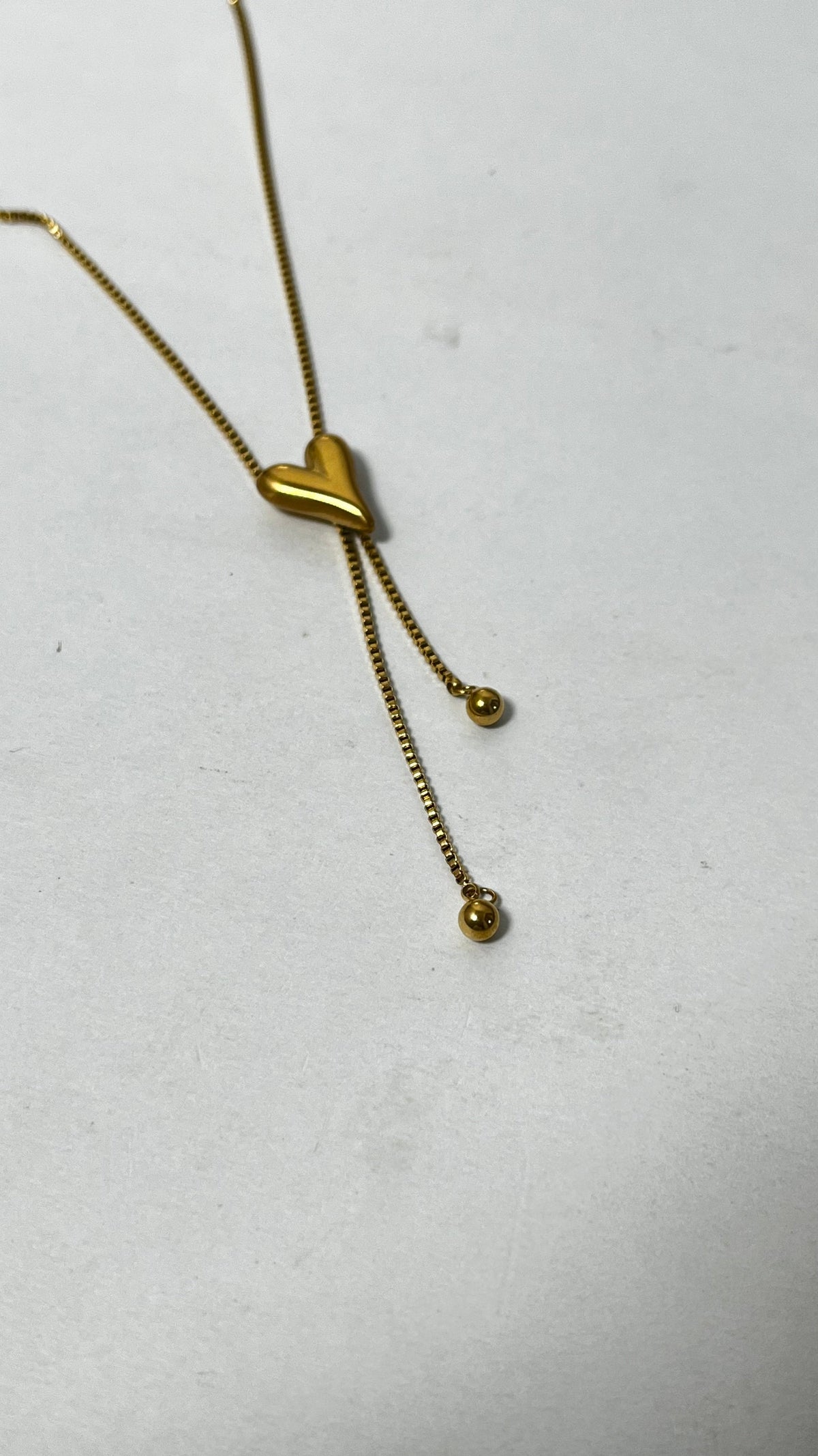 Heartfelt Elegance: Gold-Tone Chain Necklace