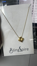 Double the Love: Gold-Tone Double Heart Necklace
