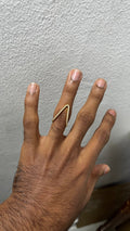 Edgy Elegance: V-Shaped Statement Ring