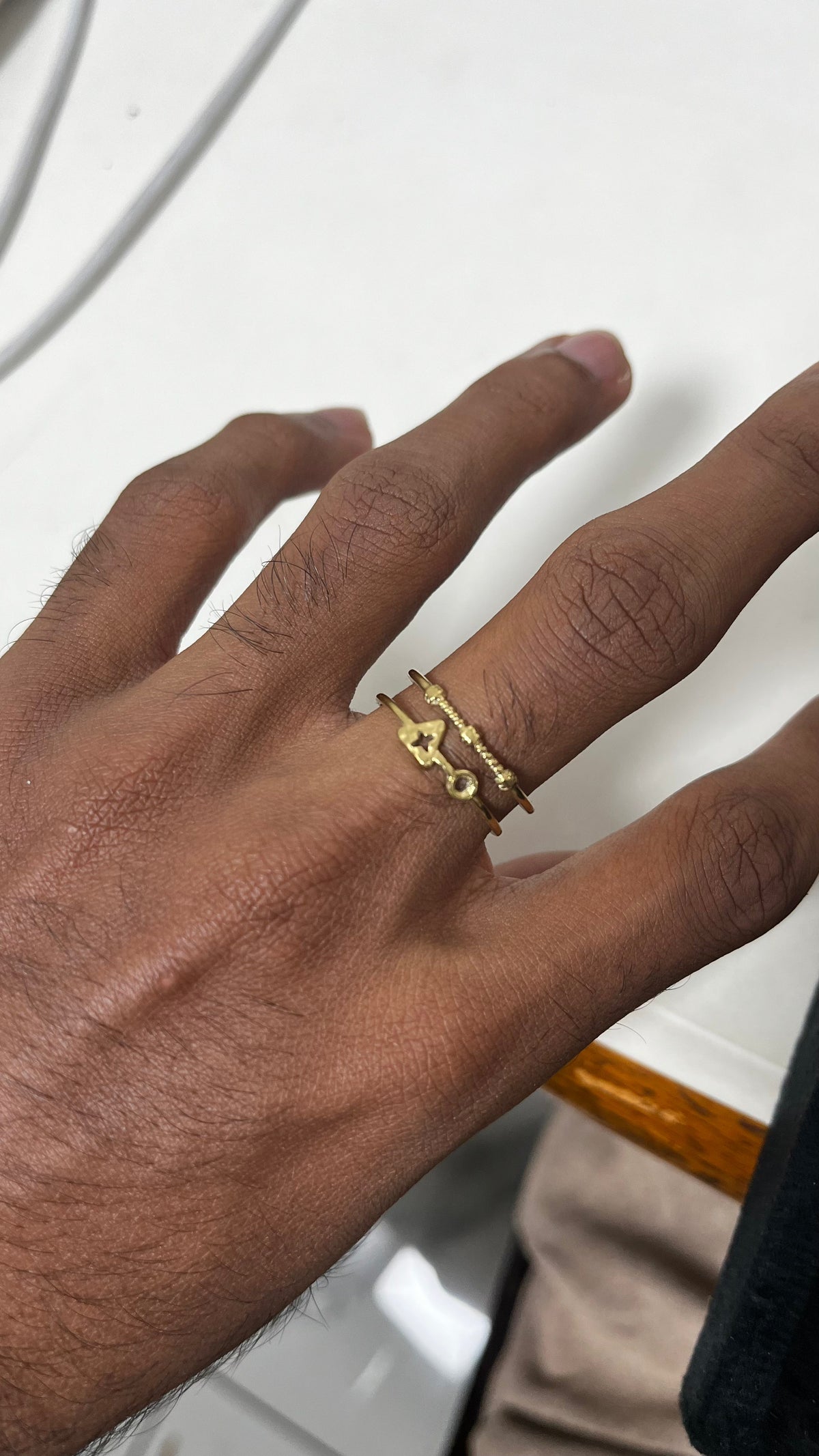 Double the Charm: Key-Shaped Ring Set
