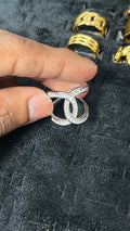 Double Trouble: Interlocking Diamond Ring