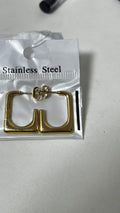 Modern Minimalist: Gold-Tone Square Hoops