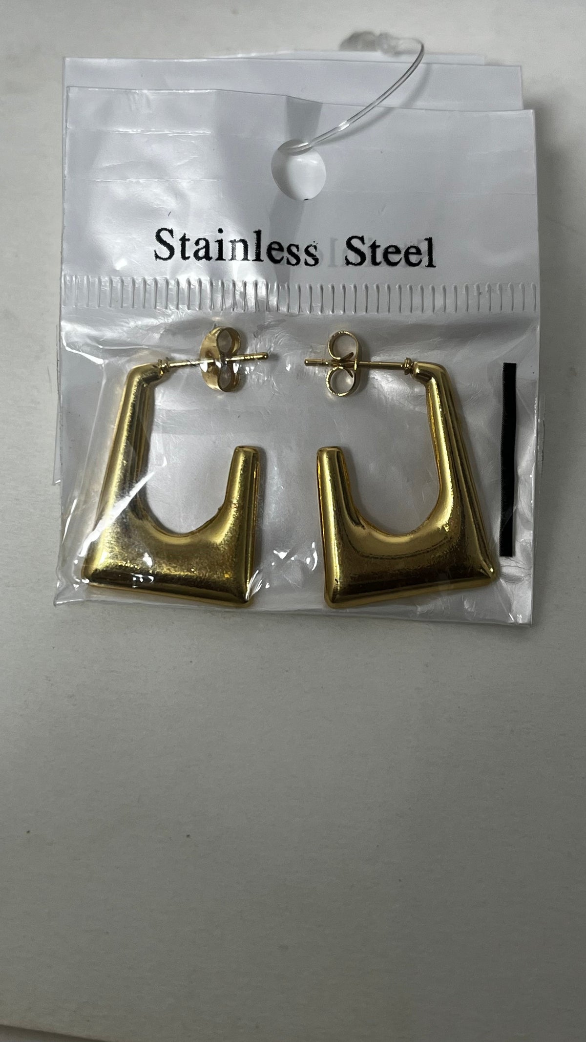 Bold and Modern: Gold-Tone Square Hoops