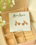 Heart Fruit Rose Gold Studs