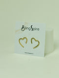 Golden Semi Heart, BlingSpire Modern Stud