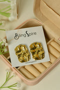 Golden Cascade Statement Earrings