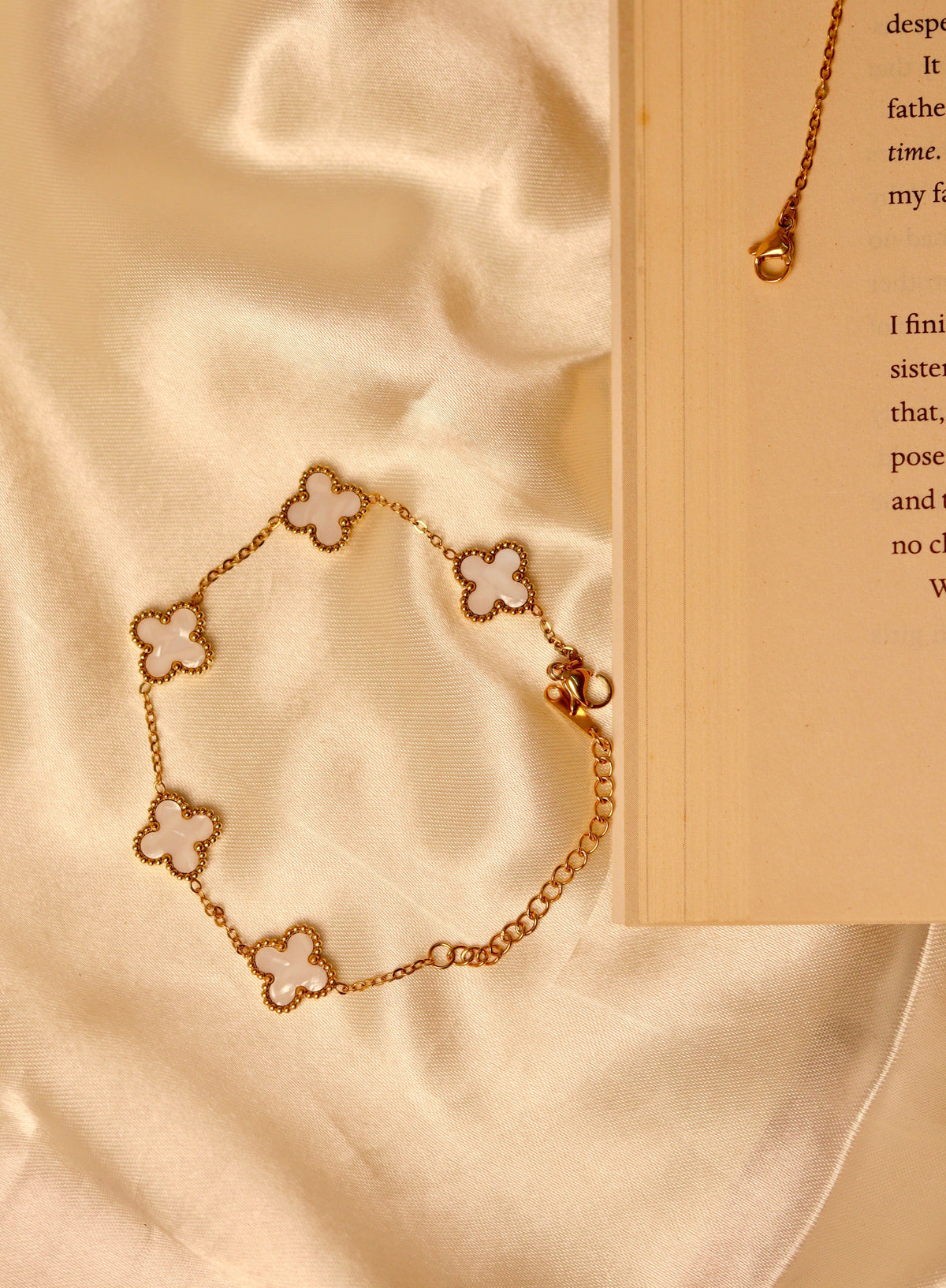 White Clover bracelet 5 leaf clover