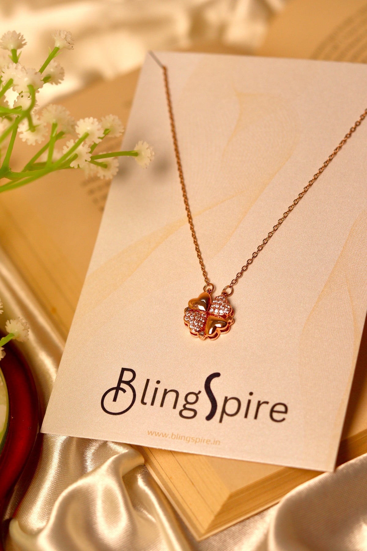 Heart's Embrace: Magnetic Pendant Necklace